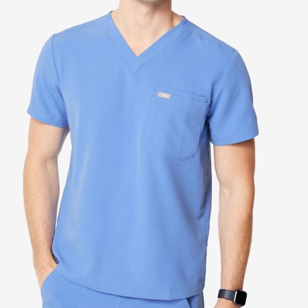 Figs Ceil Blue scrub top & bottom